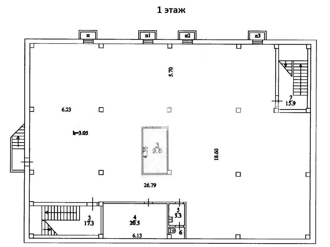 Планировка офиса 1414 м², 1 этаж, ОСЗ «г Москва, Мичуринский пр-т, 9, кор. 5»